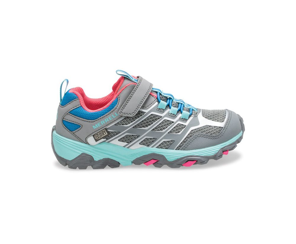 Buty Sportowe Merrell Dziecięce Szare - Moab Fst Niskie A/C Waterproof - 164978-XYE